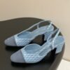 CHANEL Denim Sling-back Sandals Premium version