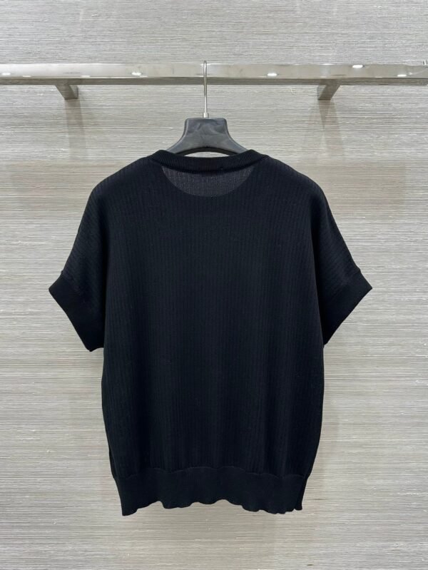 Brunello Cucinelli Spring and summer new sequin three-dimensional embroidery short-sleeved knitted T-shirt Premium