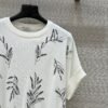 Brunello Cucinelli Spring and summer new sequin three-dimensional embroidery short-sleeved knitted T-shirt Premium