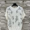 Brunello Cucinelli Spring and summer new sequin three-dimensional embroidery short-sleeved knitted T-shirt Premium