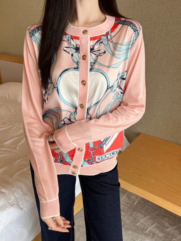 Hermès Spring and Summer Latest Tencel Knitted Cardigan Premium Edition