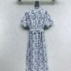 DIOR Butterfly Print Short Sleeve Dress Premium Quality