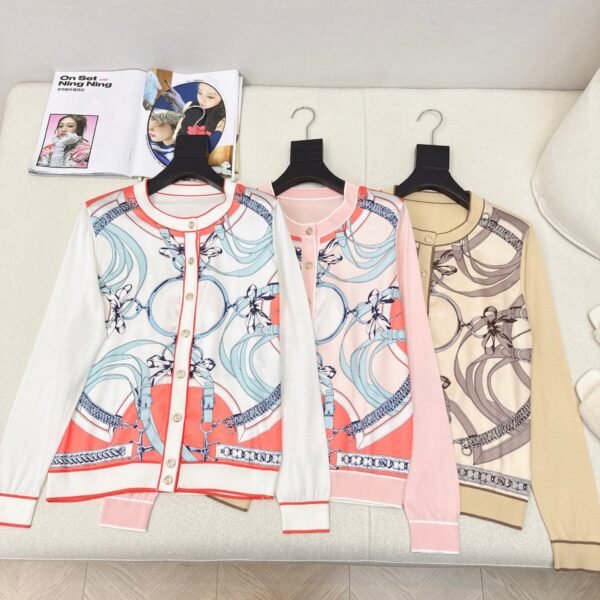 Hermès Spring and Summer Latest Tencel Knitted Cardigan Premium Edition