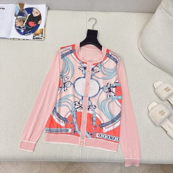 Hermès Spring and Summer Latest Tencel Knitted Cardigan Premium Edition