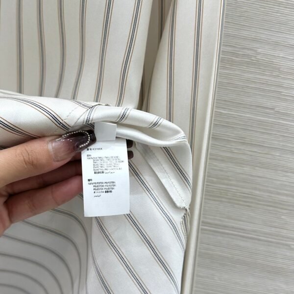 Brunello Cucinelli 2025 Spring and Summer New Arrivals Casual Wear Silk Striped Shirt Shorts Set 100% Silk Premium