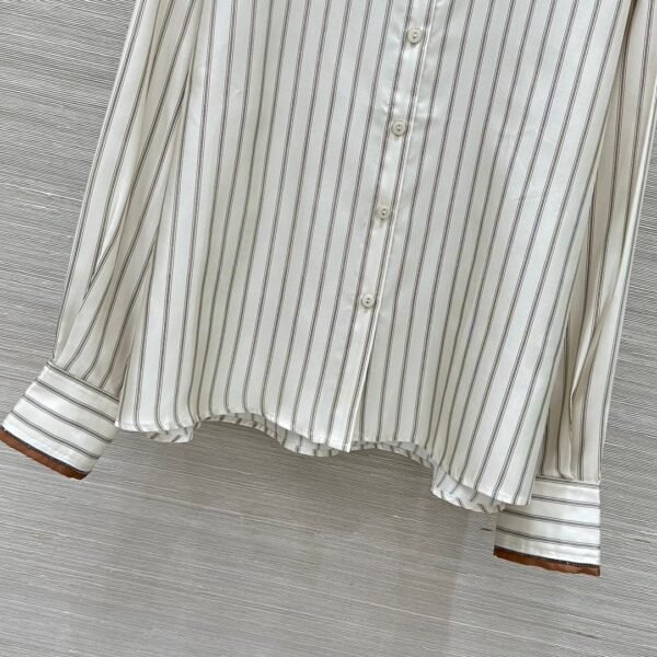 Brunello Cucinelli 2025 Spring and Summer New Arrivals Casual Wear Silk Striped Shirt Shorts Set 100% Silk Premium