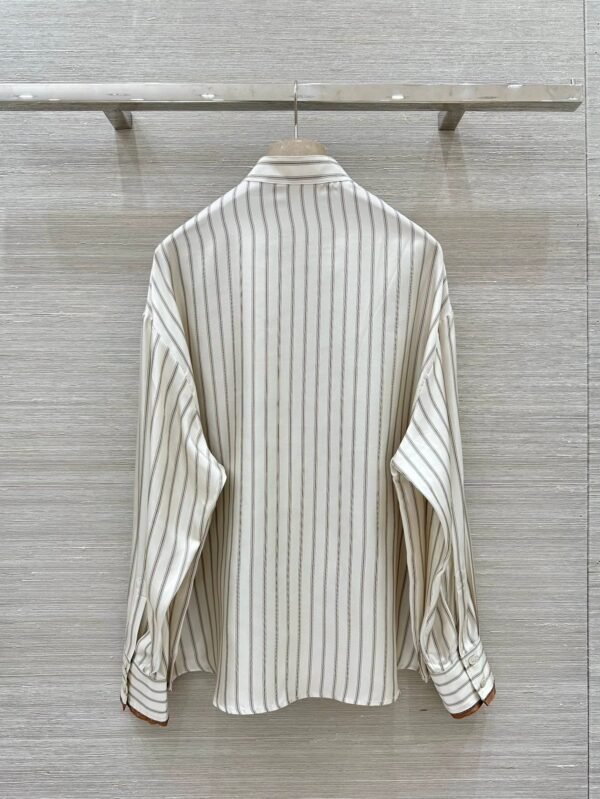 Brunello Cucinelli 2025 Spring and Summer New Arrivals Casual Wear Silk Striped Shirt Shorts Set 100% Silk Premium
