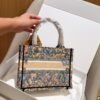 Dior Book tote butterfly fairy print embroidered jacquard tote bag with silk scarf