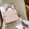 Dior Book tote butterfly fairy print embroidered jacquard tote bag with silk scarf