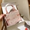 Dior Book tote butterfly fairy print embroidered jacquard tote bag with silk scarf