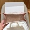 Dior Book tote butterfly fairy print embroidered jacquard tote bag with silk scarf