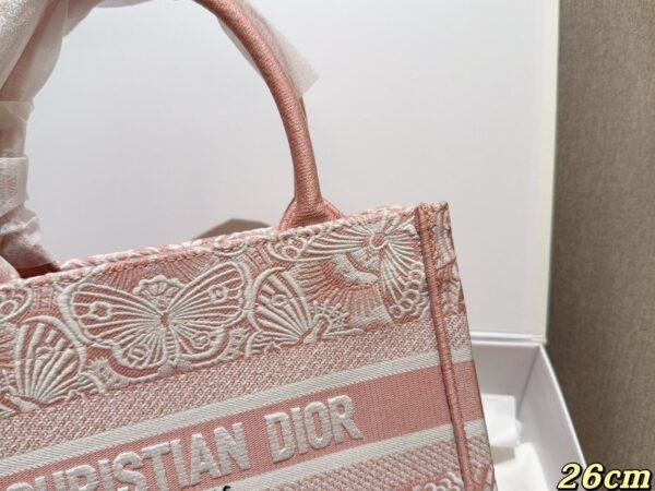 Dior Book tote butterfly fairy print embroidered jacquard tote bag with silk scarf