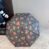 GUCCI fully automatic folding umbrella with black coating effectively blocks 99% of UV rays.