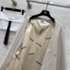 Chanel vintage series workwear mid-length trench coat with lettering printed lining and imported trench coat fabric