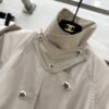 Chanel vintage series workwear mid-length trench coat with lettering printed lining and imported trench coat fabric