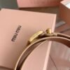 miumiu belt width 3.5cm double-sided suede calfskin material premium version
