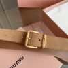 miumiu belt width 3.5cm double-sided suede calfskin material premium version