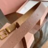 miumiu belt width 3.5cm double-sided suede calfskin material premium version