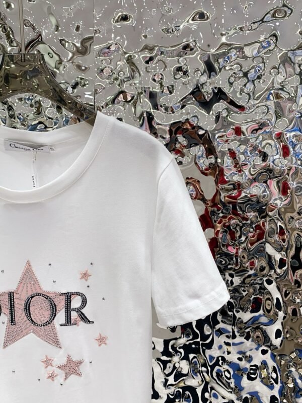 DIOR 2025 new summer T-shirt five-pointed star pattern short sleeves Pure cotton high quality version