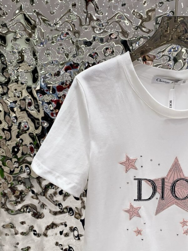 DIOR 2025 new summer T-shirt five-pointed star pattern short sleeves Pure cotton high quality version
