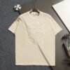 LOEWE new solid color letter dislocation embroidery high-quality cotton T-shirt