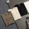 LOEWE new solid color letter dislocation embroidery high-quality cotton T-shirt