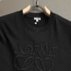 LOEWE new solid color letter dislocation embroidery high-quality cotton T-shirt