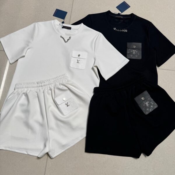 Louis Vuitton short-sleeved shirt + shorts set