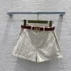 GUCCI 2025 new printed women’s shorts with belt