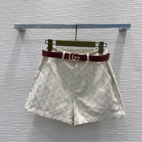 GUCCI 2025 new printed women’s shorts with belt
