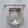 GUCCI 2025 new printed women’s shorts with belt