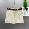GUCCI 2025 new printed women’s shorts with belt