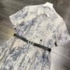 Dior 2025 summer new blue floral pattern dress