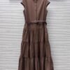 Max Mara 2025 New Arrival Sleeveless Belt Dress