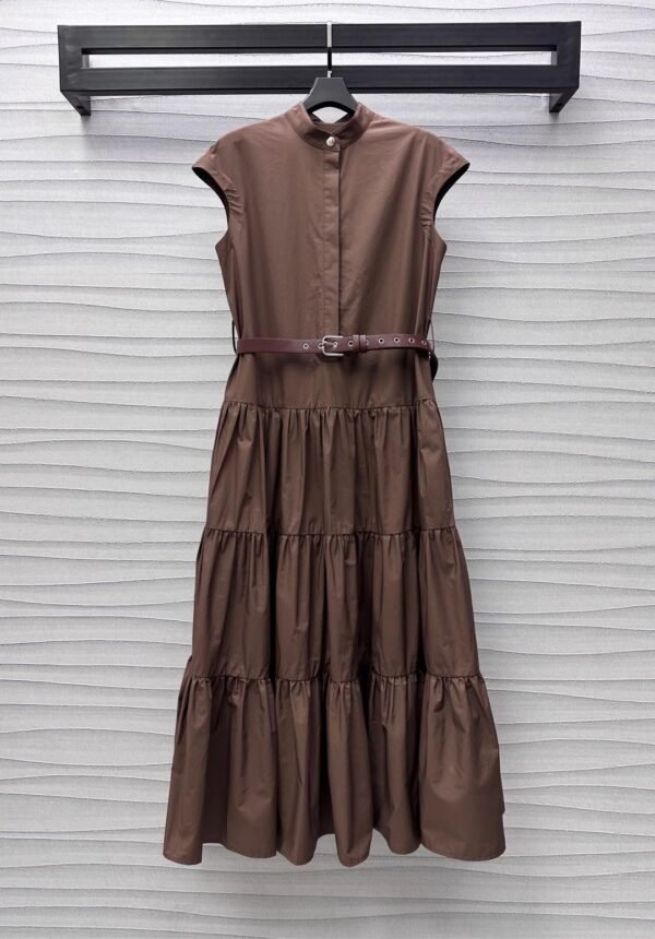 Max Mara 2025 New Arrival Sleeveless Belt Dress