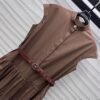 Max Mara 2025 New Arrival Sleeveless Belt Dress
