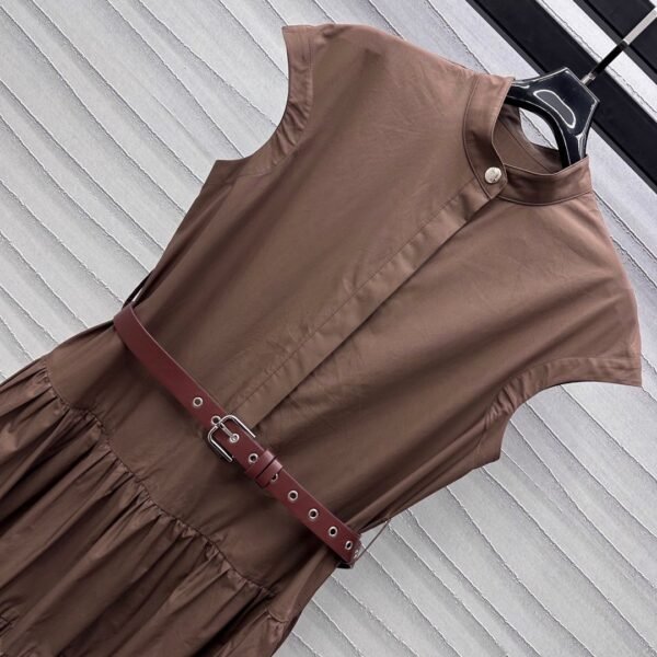 Max Mara 2025 New Arrival Sleeveless Belt Dress