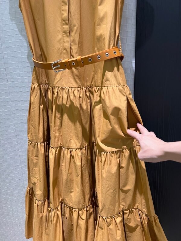 Max Mara 2025 New Arrival Sleeveless Belt Dress