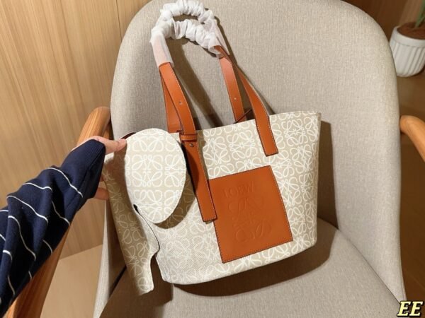Loewe classic canvas elephant tote bag tote basket hand shopping bag 29×25×15cm