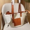 Loewe classic canvas elephant tote bag tote basket hand shopping bag 29×25×15cm