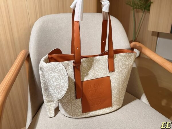 Loewe classic canvas elephant tote bag tote basket hand shopping bag 29×25×15cm