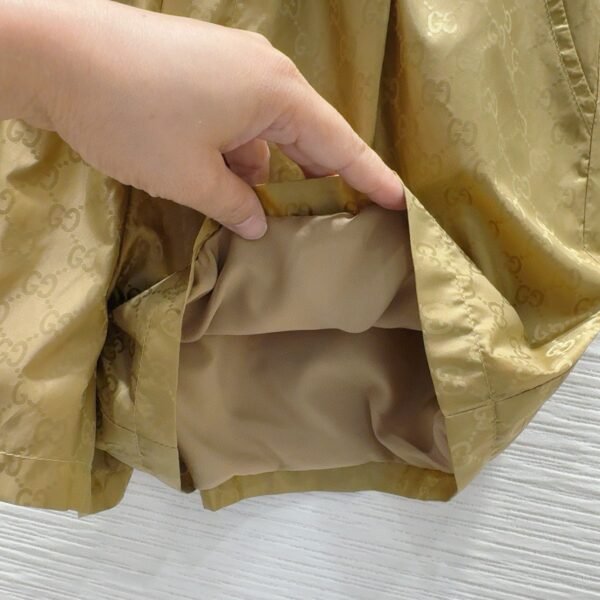 GUCCI summer new dark jacquard stand collar jacket + high waist shorts