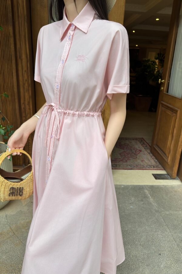 miu miu pink short sleeve dress quality dress