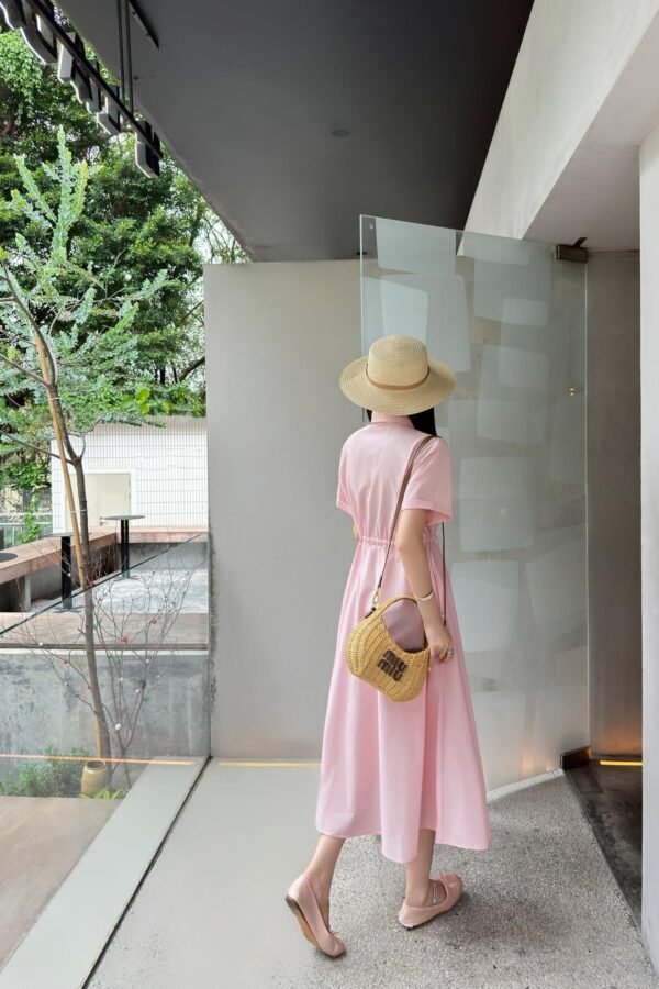 miu miu pink short sleeve dress quality dress