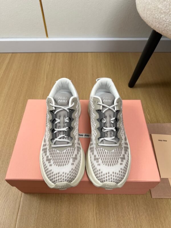 miumiu 2025 new technology fabric sneakers Premium Shoe thickness: 3.5cm