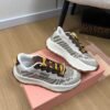 miumiu 2025 new technology fabric sneakers Premium Shoe thickness: 3.5cm