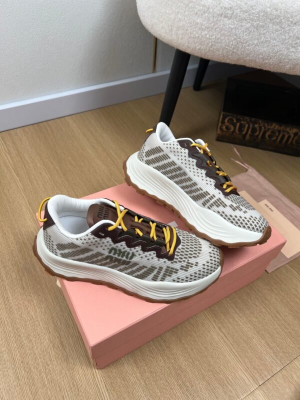 miumiu 2025 new technology fabric sneakers Premium Shoe thickness: 3.5cm