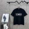 BALENCIAGA Simple letter LOGO double ring + small letter three-dimensional glue dripping process 330g round neck short sleeve high quality T-shirt