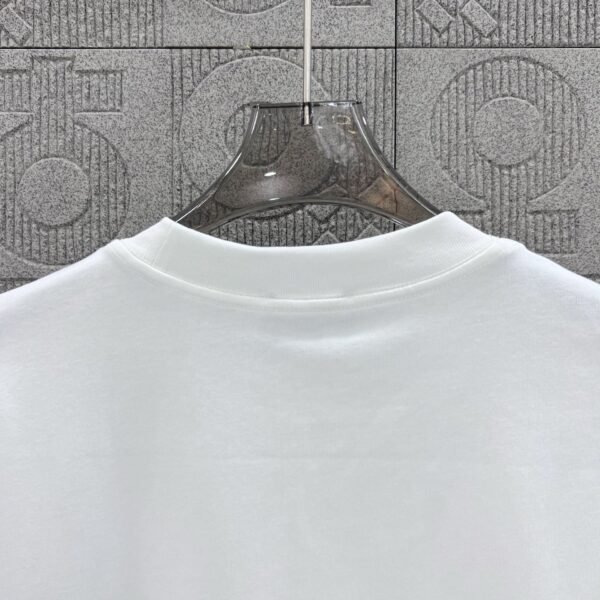 BALENCIAGA Simple letter LOGO double ring + small letter three-dimensional glue dripping process 330g round neck short sleeve high quality T-shirt