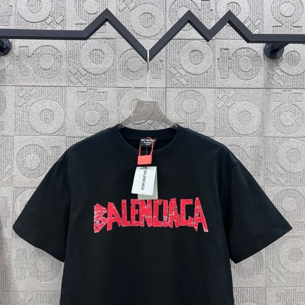 BALENCIAGA Simple letter LOGO + BB big letter printing process 330g round neck short sleeve high quality T-shirt